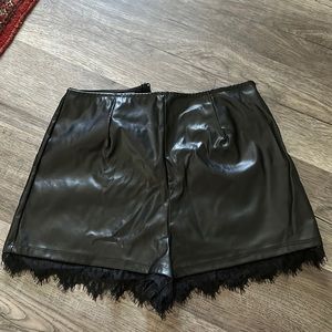 Leather shorts